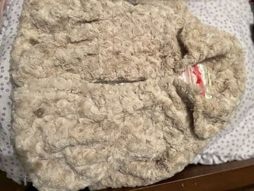 i̇sti uşaq koftaları: Uşaq geyim dəsti - İsti xəz plaş/örtük: krem rəngli, yumşaq və tüklü — 1