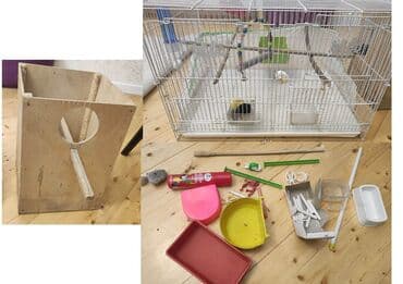 quş yemi: Quş qəfəsi boyuk yeni kimidir. 60/40/40 uzerinde aksesuarlari verilir — 1