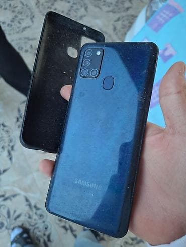 ipad mini 5 64gb: Samsung Galaxy A21S, rəng - Göy, Barmaq izi, Face ID — 3