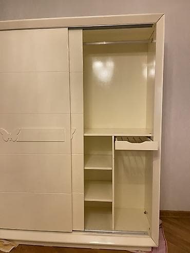 dodo mebel: İşlənmiş, 2 qapılı, Siyirməli, Ağ, Kupe, Düz dolab — 2