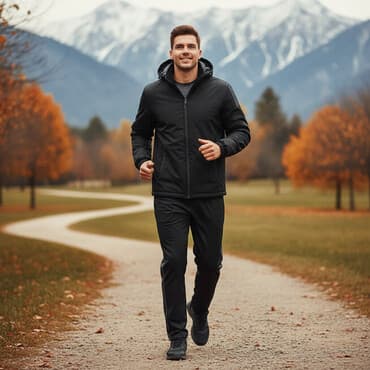 в фит для похудения: Мужской спортивный костюм, XL, цвет - Черный — 2