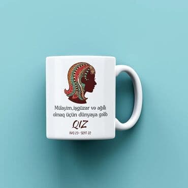 принт на футболку баку: Burclerle fincanlar hazirlanir.istenilen Ad,tebrik,urek sozleri — 10