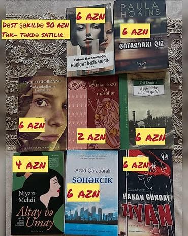 Satışda müxtəlif janrlarda kitablar: - Fatma Barbarosoğlu – “Həqiqət