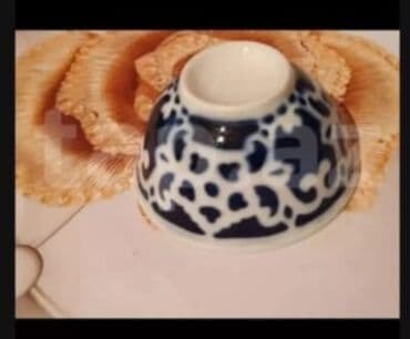 ваза для сладостей: Keramik piyalə (çini) – milli naxışlı 1 ədəd. - Material: keyfiyyətli — 1