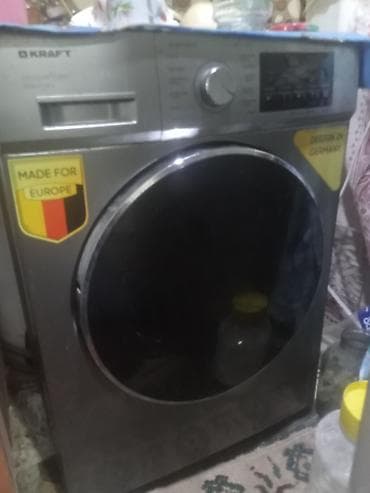 Ремонт стиральных машин: KRAFT ön yükləməli paltaryuyan maşın - Rəng: inox/metallik - Ön — 2