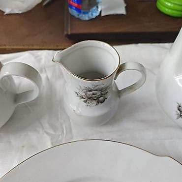 sous: Çay dəsti, rəng - Ağ, Farfor — 5