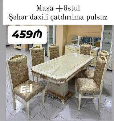 gaming oturacaqlar: Qonaq otağı üçün, Açılmayan, Dördbucaq masa, 6 stul — 1