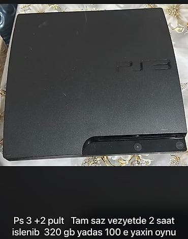 hdm: PS3 (Slim) oyun konsolu - Yaddaş: 320 GB - Oyunlar: daxildə 100‑ə — 1