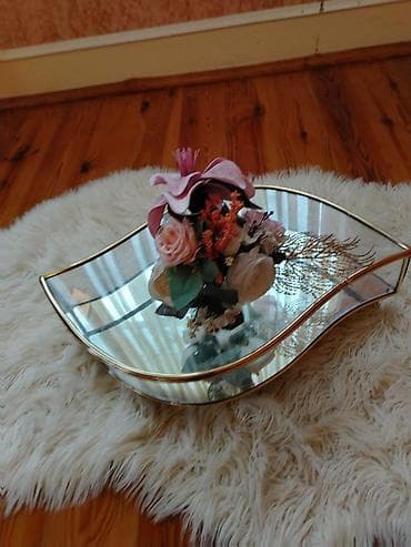 3d pen: Gəlin xonçası və bəzək dəsti - Aynalı kvadrat xonça: Qızılı haşiyəli — 4