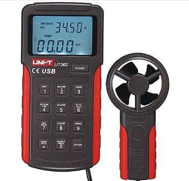 3 reqemi: Anemometr Model: UNI-T UT362 ( USB ) Qanadlı anemometr küləyin — 1