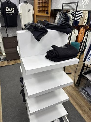 вешалка для одежды напольная: Mağaza üçün sərgi stendi – 2 tərəfli, çoxrafalı -Bütöv en/60sm.Bir — 3