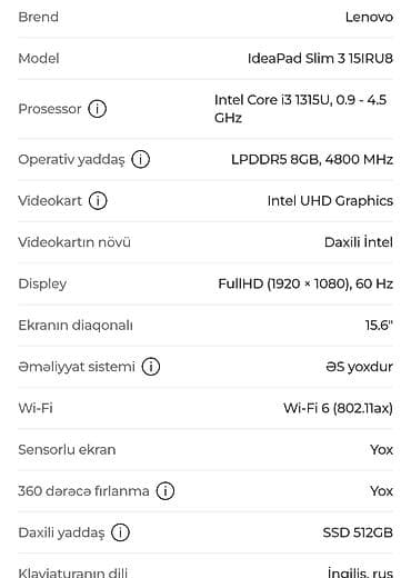 sony notebook 2020: Yeni Lenovo Flex, 15.6 ", Intel Core i3, 512 GB, Pulsuz çatdırılma — 5