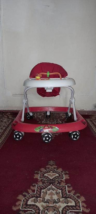 baby walker: Uşaq gəzdiricisi / yürüteç - Rəng: qırmızı-ağ - 6 təkərli, sabit və — 2