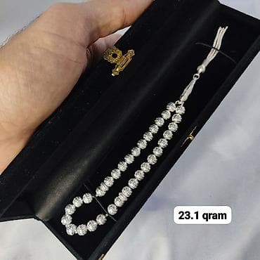 qümüş saat: Gümüş təsbeh kolleksiyası Qrami 11 AzN - Material: gümüş rəngli metal — 9