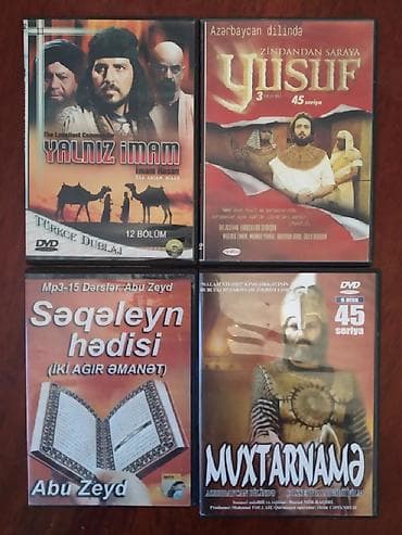 disk dvd: Dini filmlər diskdə satilir. 4 ededdir. Tenha İmam, Hz.Yusif; — 1