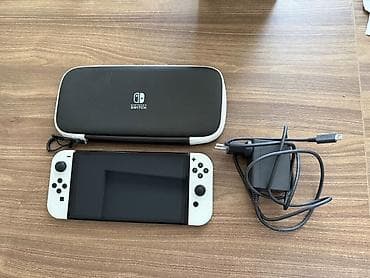 playstation 4 disk: Başlıq: Nintendo Switch OLED (White) — Əla vəziyyətdə + Çexol (Təcili) — 1