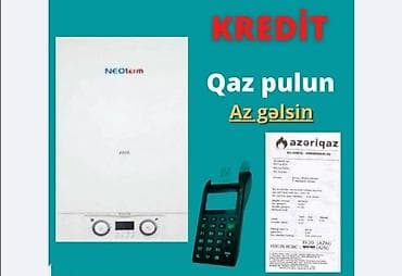 Kombi ve radiatorlar. Kombi. Radiator. Quruducu. Nagd ve kreditle