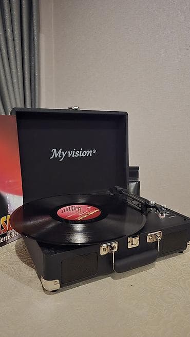 Myvision portativ vinil pleyer (kofert iplikli dizayn) - Çamadan — 7