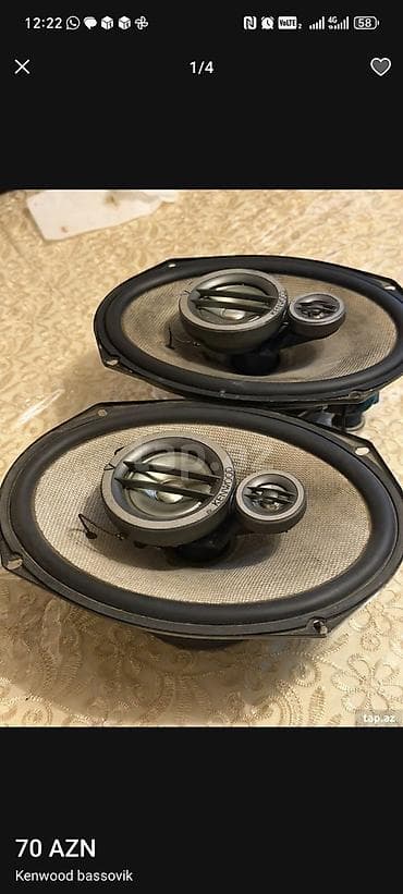 vətən kompüter: Kenwood avtomobil akustikası – oval koaksial dinamiklər (cüt) 4 eded — 3