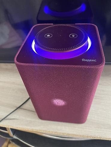 mikrafonlar: Yandex Kolonka, Növ - Smart, rəng - Bənövşəyi — 1