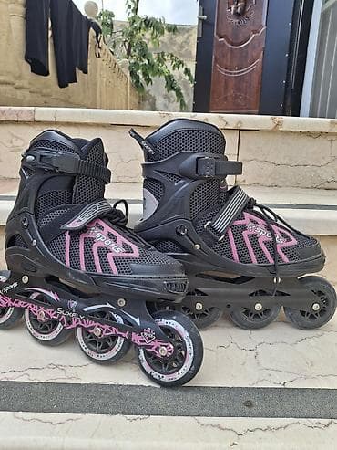 İnline konkis (təkərli konkis) – SuxFly/iSports - Rəng: qara/çəhrayı — 1