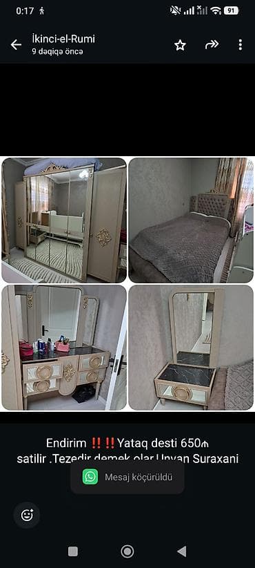 Endirim ‼️‼️Yataq desti 650₼ satilir .Tezedir demek olar.Unvan lalafo.az -da Endirim ‼️‼️Yataq desti 650₼ satilir .Tezedir demek olar.Unvan