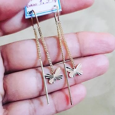 Sırğa, Sarı qızıl, 585 Əyar, 1900 g