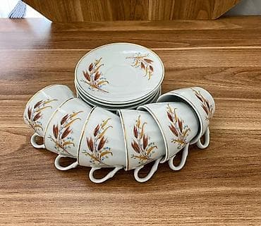 dest: Çay dəsti, rəng - Ağ, Farfor, 6 nəfərlik — 1
