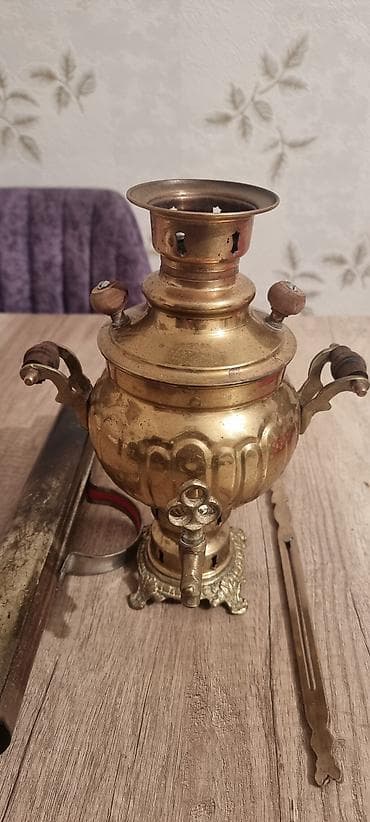 samovarı: Misin samovar dəsti – bəzək və çay dəmləmək üçün klassik model - — 2