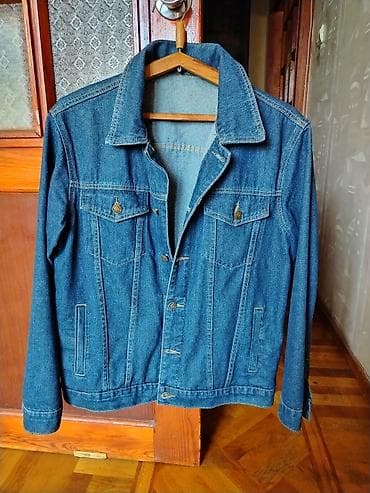 Üst geyimləri: Klassik cins gödəkçə - Material: qalın denim - Rəng: tünd mavi — 1