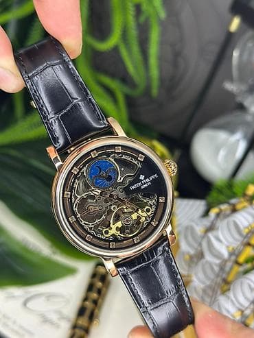 qizil satan: Yeni, Qol saatı, Patek Phillipe, rəng - Qara — 1