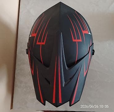 moto bot: Motokros/enduro tipli tam üzlü kaska - Rəng və dizayn: mat qara — 3