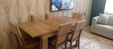 Хозтовары: Masa 6 oturacag Masa acilir .Yığılı vəziyyətdə 1.35 sm Açıq vəziyyətdə — 1