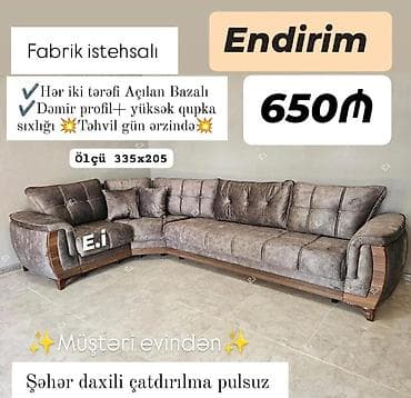 dəmir qutu: Künc divan, Açılan, Bazalı, Şəhərdaxili pulsuz çatdırılma — 1