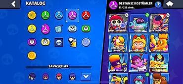 Brawl Stars oyun hesabı – yüksək səviyyəli kosmetik kolleksiya - Oyun — 3