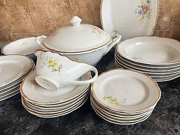 Nahar dəsti, rəng - Ağ, Farfor