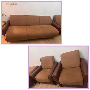 kreditle stul: 3 hissəli mebel dəsti - Tərkib: 1 geniş divan + 2 rahat kreslo - — 1
