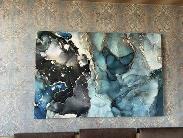 pox şəkli: Abstrakt dizaynlı böyük ölçülü divar tablo - Texnika: üslubunda — 2