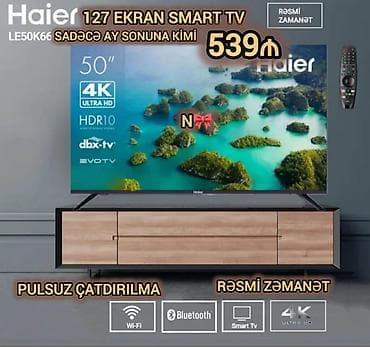 ТВ и видео: Satılır:*Birbaşa anbardan Almaniya brendi olan Haier smart tv 539₼* — 1
