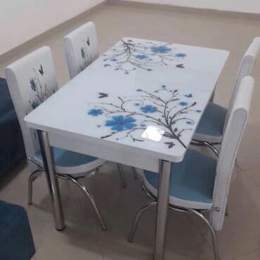 metbex stullari: Mətbəx üçün, Yeni, Açılan, Dördbucaq masa, 4 stul — 6