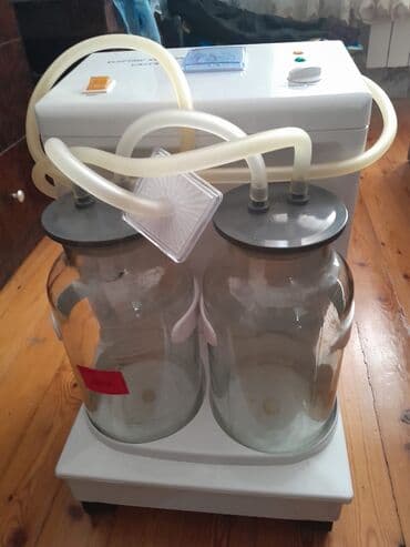 İnqalyatorlar, nebulizerlər: Elektrik vakuum aspiratoru – iki şüşə qablı stasionar model az işlənib — 2