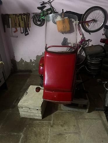 диски 21 стиль: Motosiklet üçün yan qoşqu (salyonka) - Klassik dizaynlı, qırmızı — 4