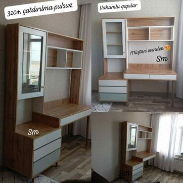 детская парта со стульчиком: Для девочки и мальчика, Новый, С выдвижными ящиками, Письменный стол, Без стульев — 2