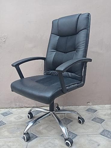 Ofis oturacaqları: Təkərli, Qolları tənzimlənmir, Süni dəri — 3