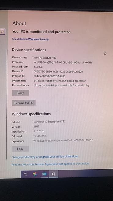 Kompüter və noutbuk aksesuarları: Masaüstü kompüter seti Tərkib: - Sistem bloku: Intel Core i3-2100 — 4