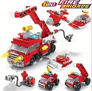 “Fire Brigade 6-in-1” konstruksiya dəsti - Mövzu: Yanğınsöndürənlər