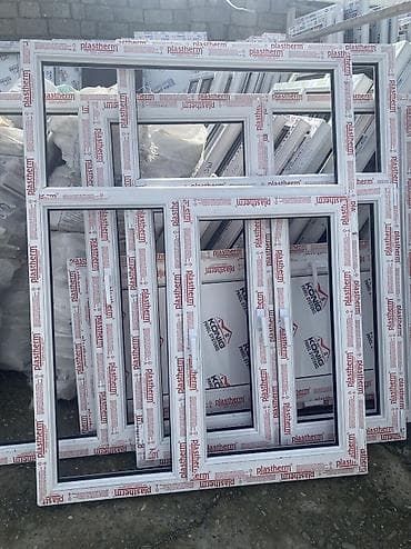 Yeni İkiqat şüşə paketi Plastik pəncərə, Еni: 120 sm, Uzunluğu: 140 sm, Ödənişli quraşdırma