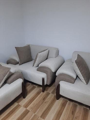 damla divan desti: 2+1 yumşaq mebel dəsti - Tərkibi: 1 ədəd iki nəfərlik divan və 2 ədəd — 4