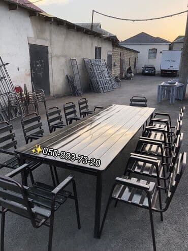 stol stul işlenmiş: Yeni, Kvadrat masa, 4 stul, Açılmayan, Stullar ilə, Taxta, Azərbaycan — 5