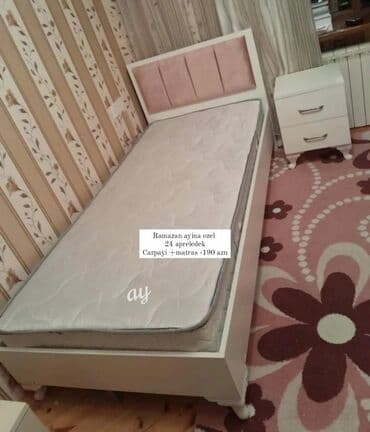 Çarpayılar: Yeni, Təknəfərlik çarpayı, Bazasız, Matras ilə, Siyirməsiz, Azərbaycan — 3